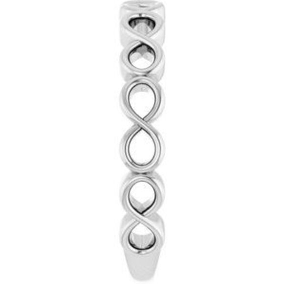 Sterling Silver Infinity Stackable Ring - Picture 4 of 5